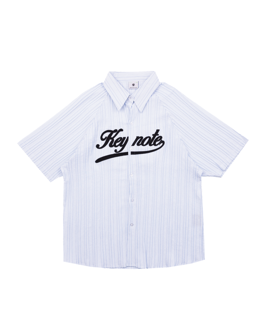 Logo Striped Shirt Blue