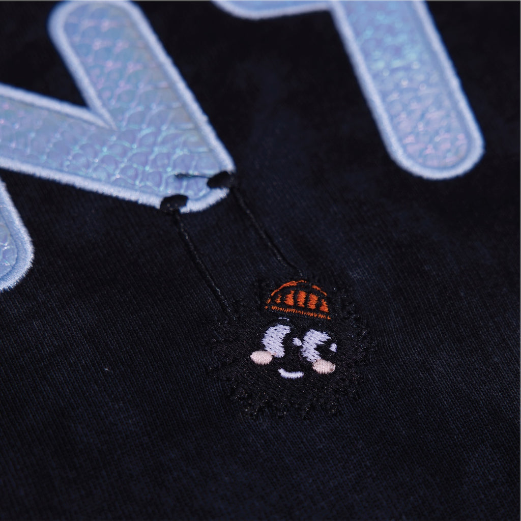 Vintage Lunar Sequin Washed Tee Black