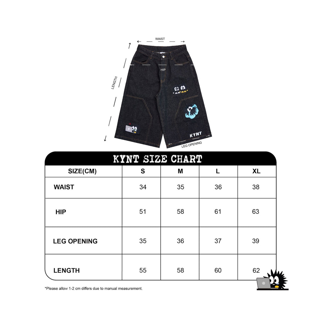 KEYNOTE | Workaholic JPEG Jorts Black - SWAGANZ