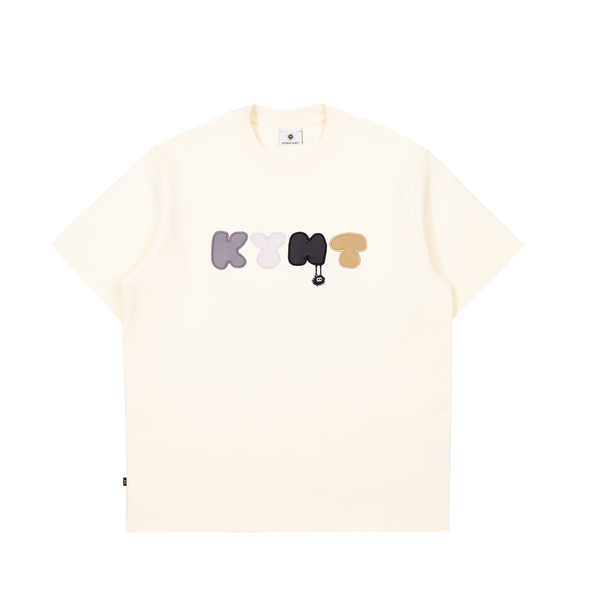 Asphalt Tee Cream flat front