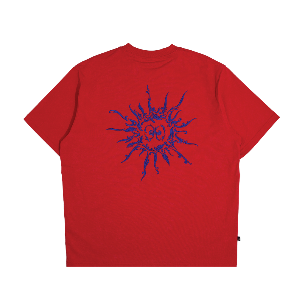 Vintage Lunar Ceramic Blossom Tee Red