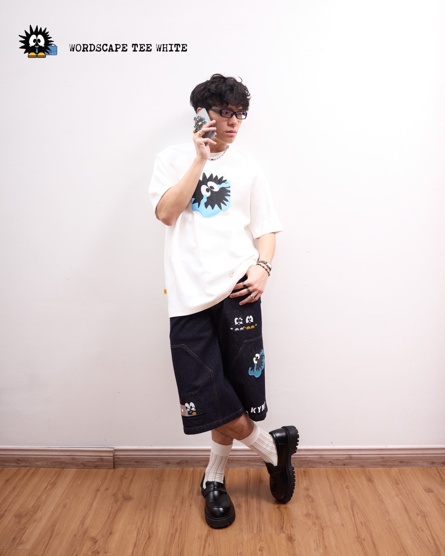 KEYNOTE | Workaholic Wordscape Tee White - SWAGANZ