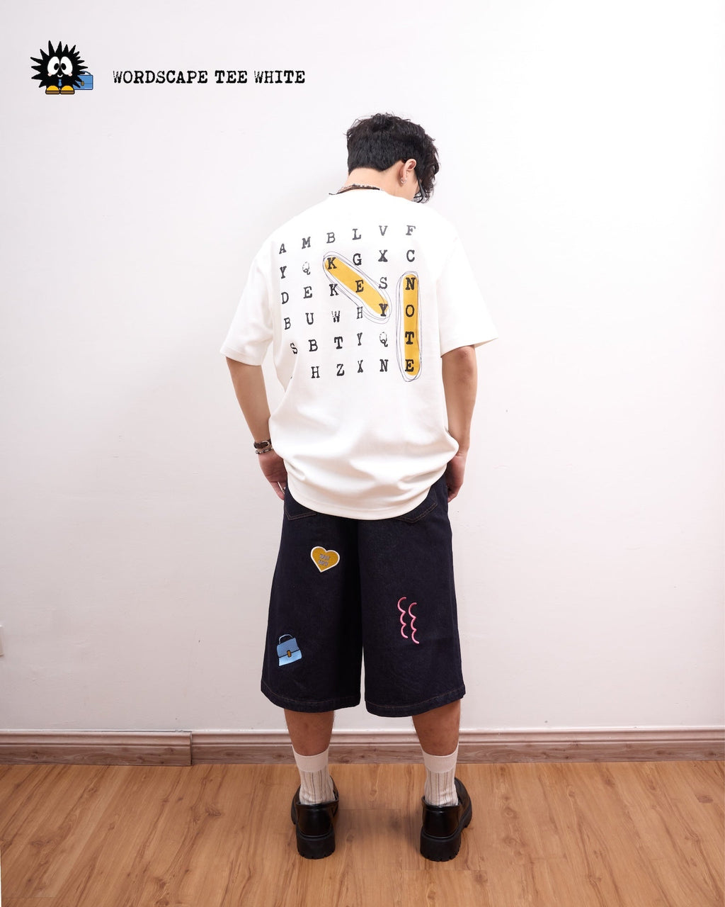 KEYNOTE | Workaholic Wordscape Tee White - SWAGANZ
