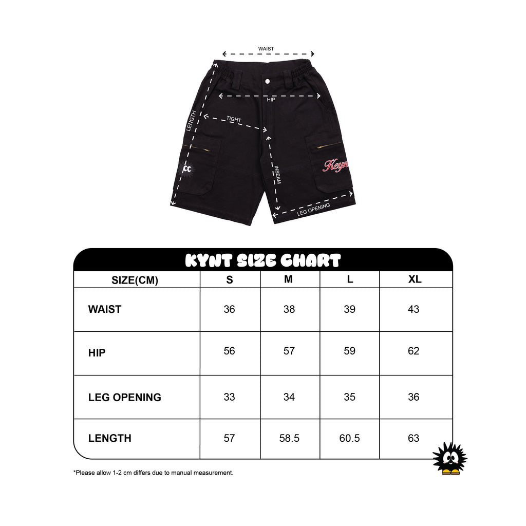 Utility Pocket Denim Short Black