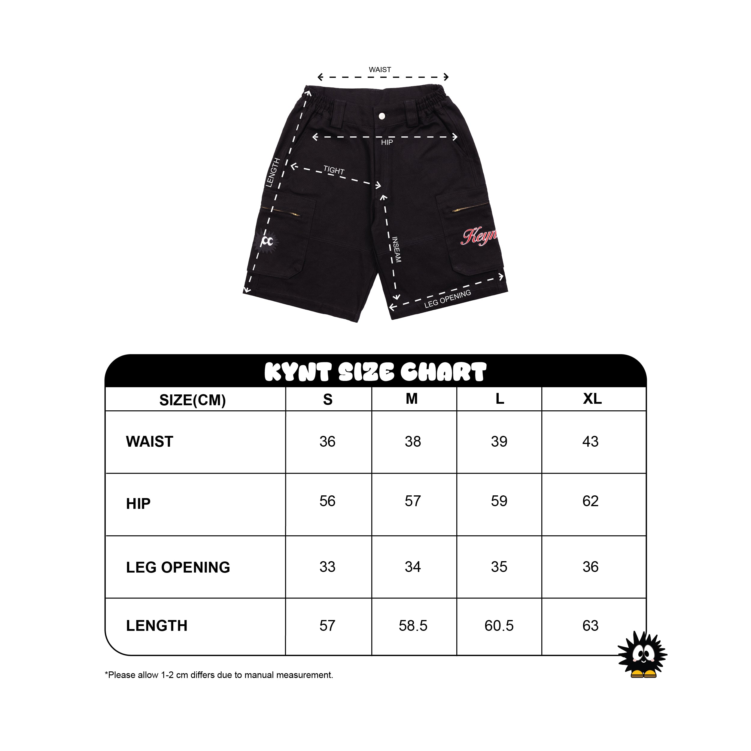 Utility Pocket Denim Short Black