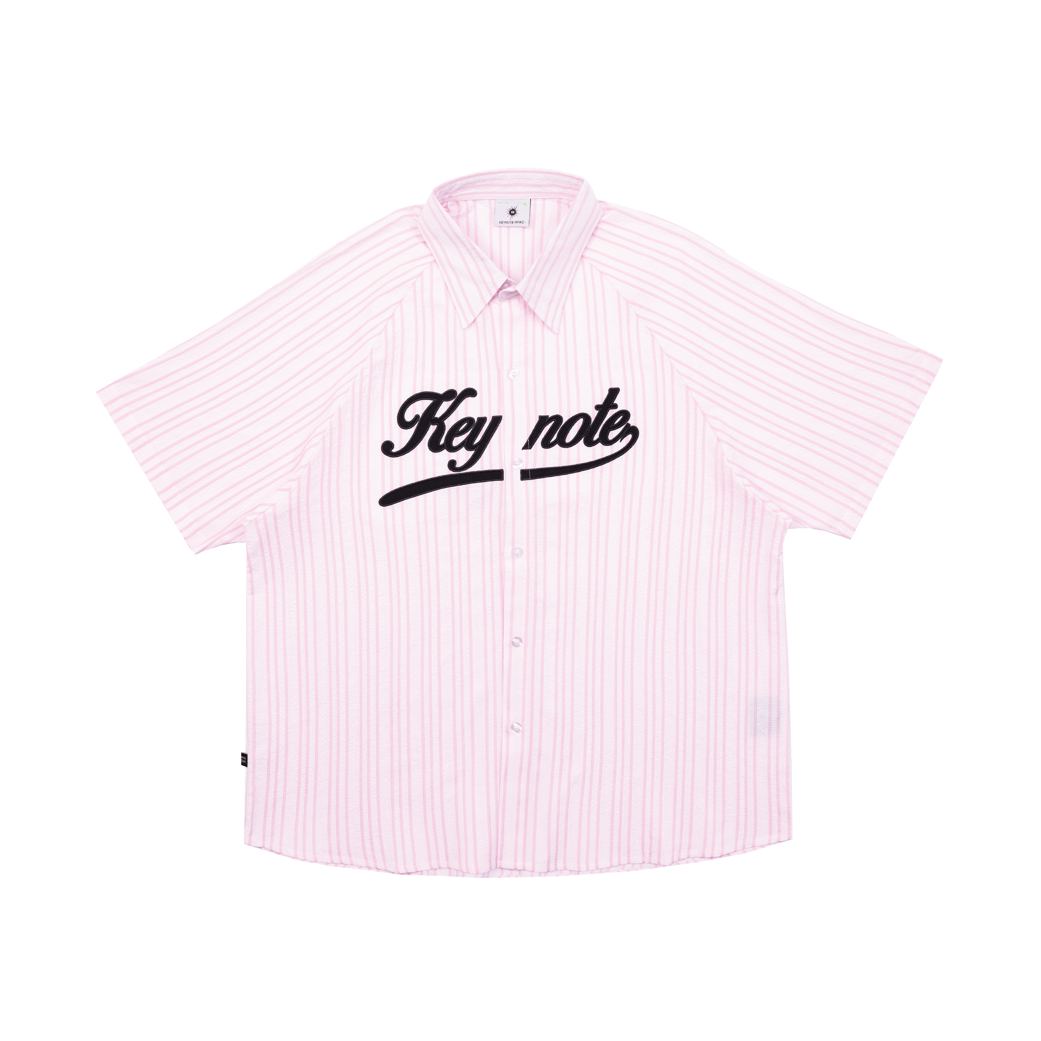 KEYNOTE | Logo Striped Shirt Pink - SWAGANZ
