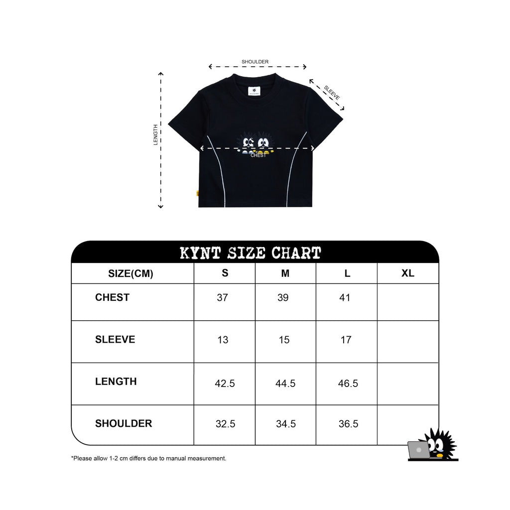 Double Paid Crop Top Black