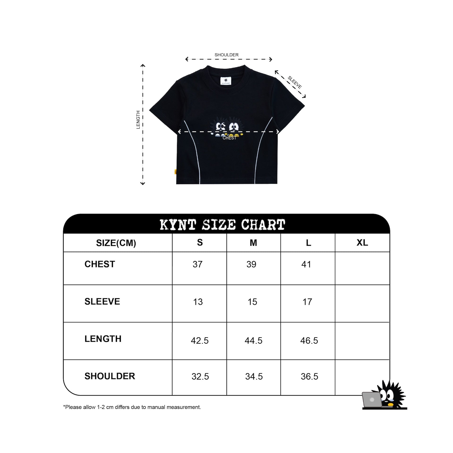 Double Paid Crop Top Black