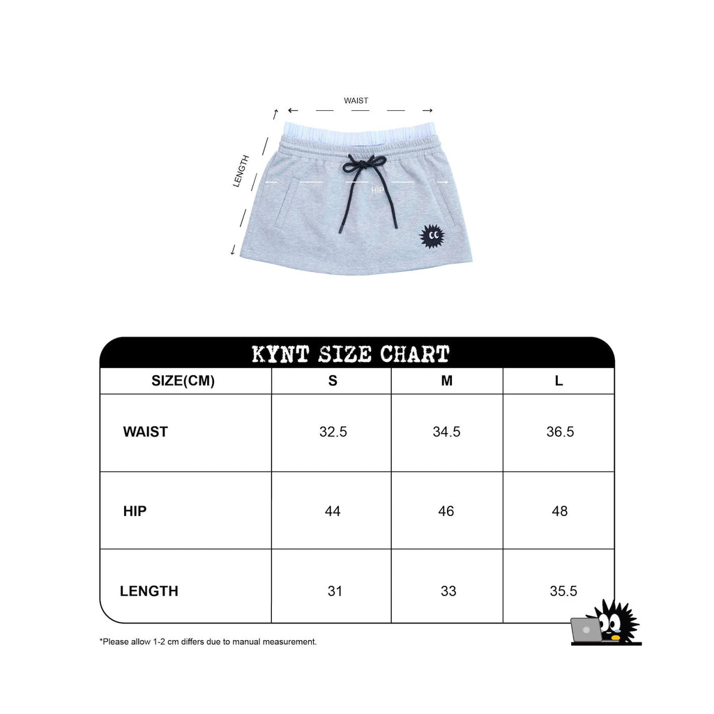 KEYNOTE | Workaholic Off-Day Mini Skirt Light Grey - SWAGANZ