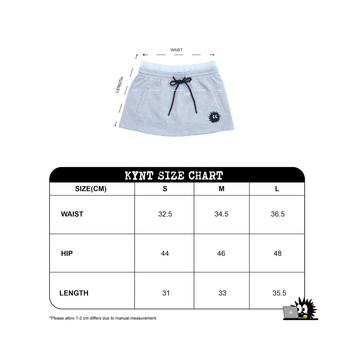KEYNOTE | Workaholic Off-Day Mini Skirt Light Grey - SWAGANZ