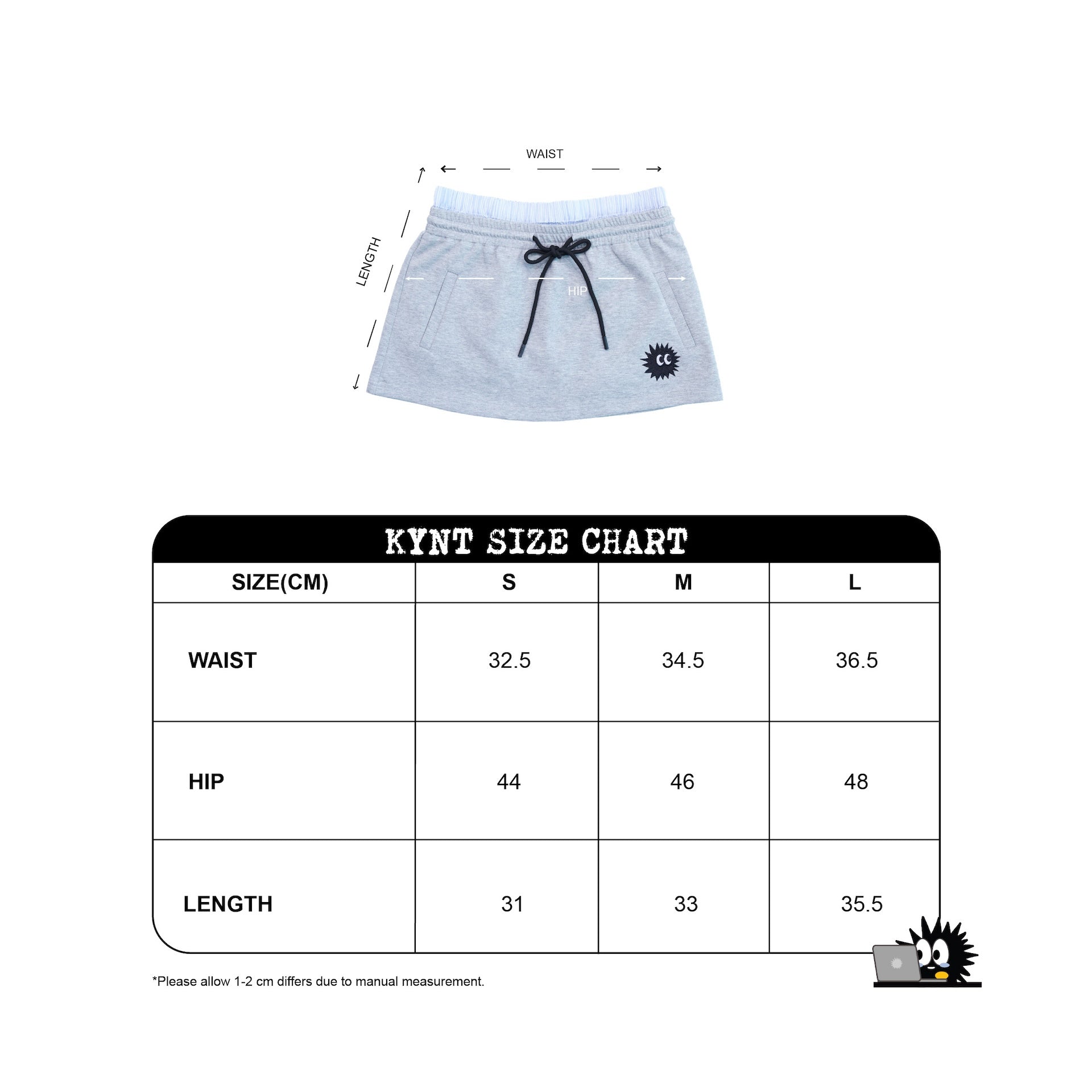 Off-Day Mini Skirt Light Grey