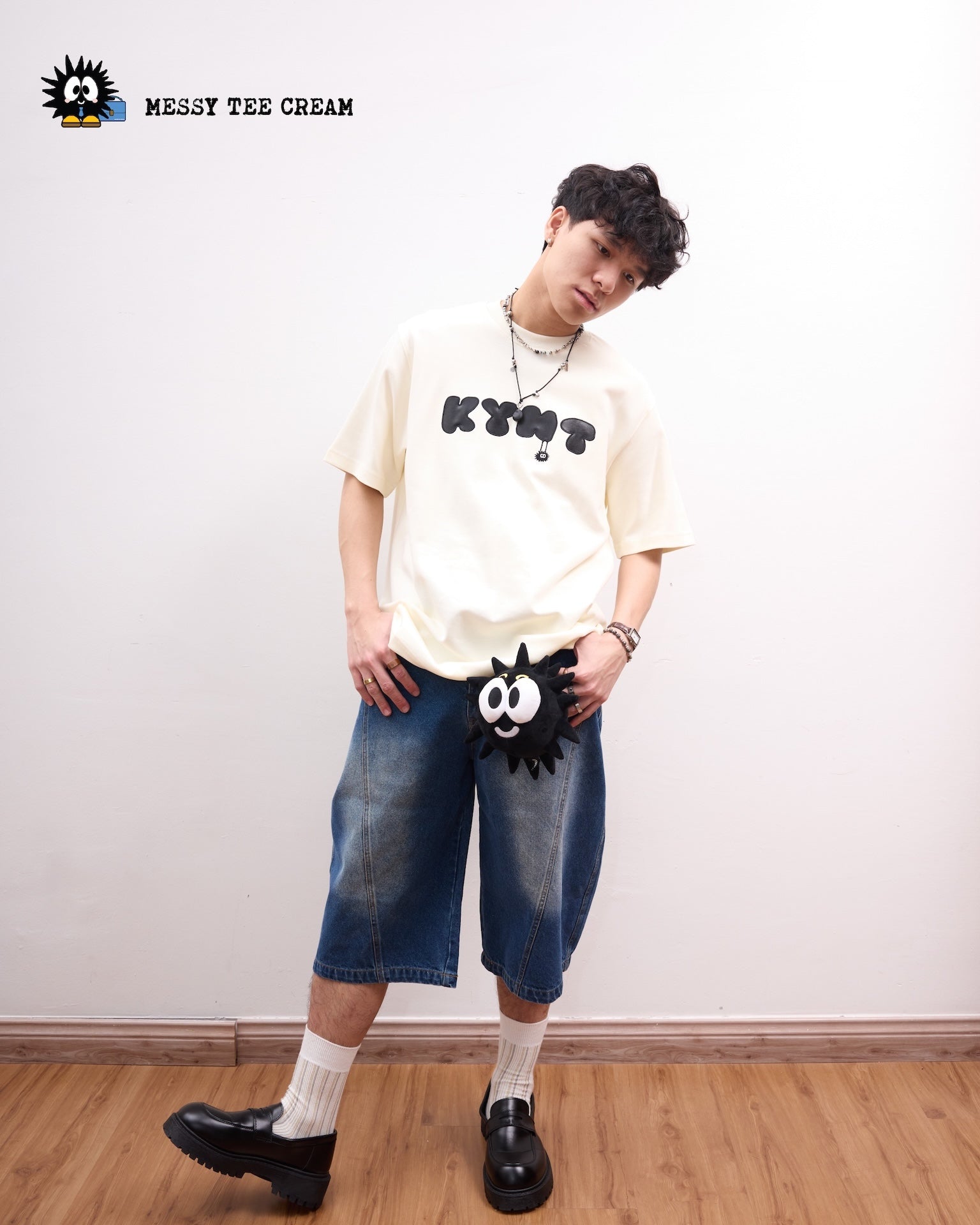 KEYNOTE | Workaholic Messy Tee Cream - SWAGANZ