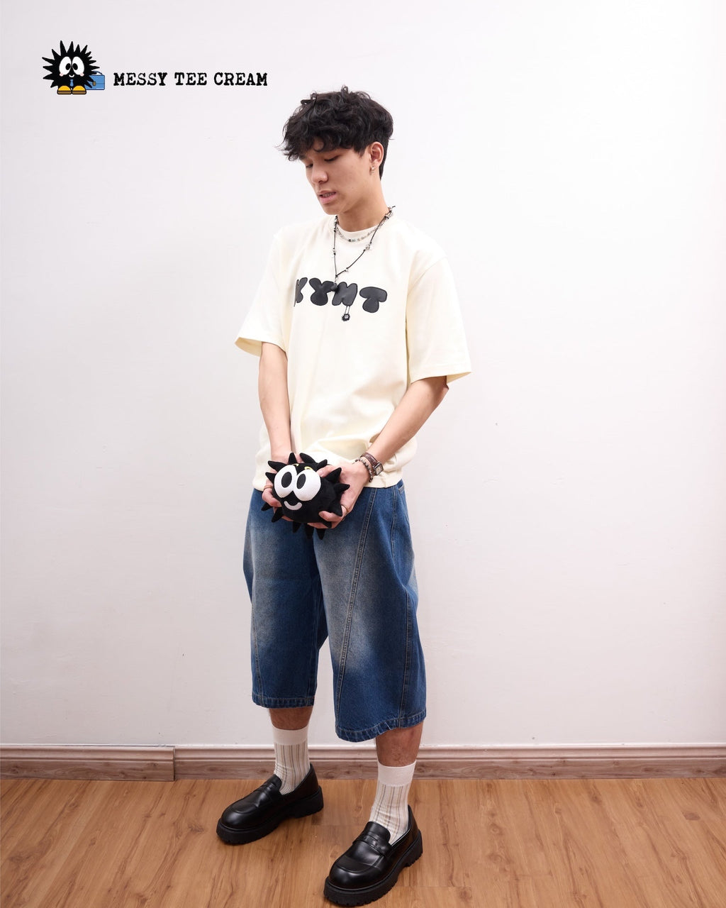 KEYNOTE | Workaholic Messy Tee Cream - SWAGANZ