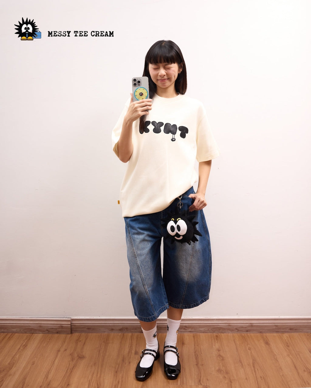 KEYNOTE | Workaholic Messy Tee Cream - SWAGANZ