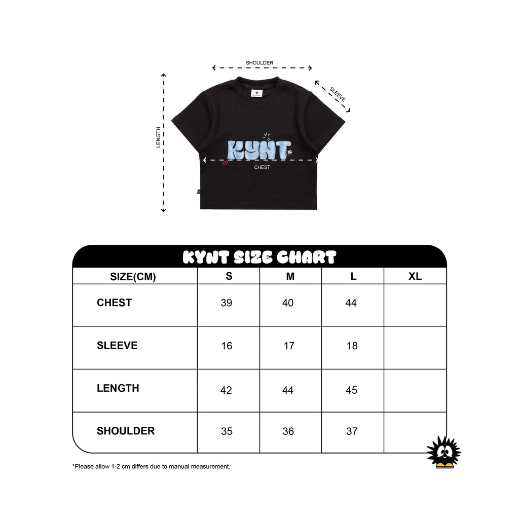 Aqua Title Crop Top Black