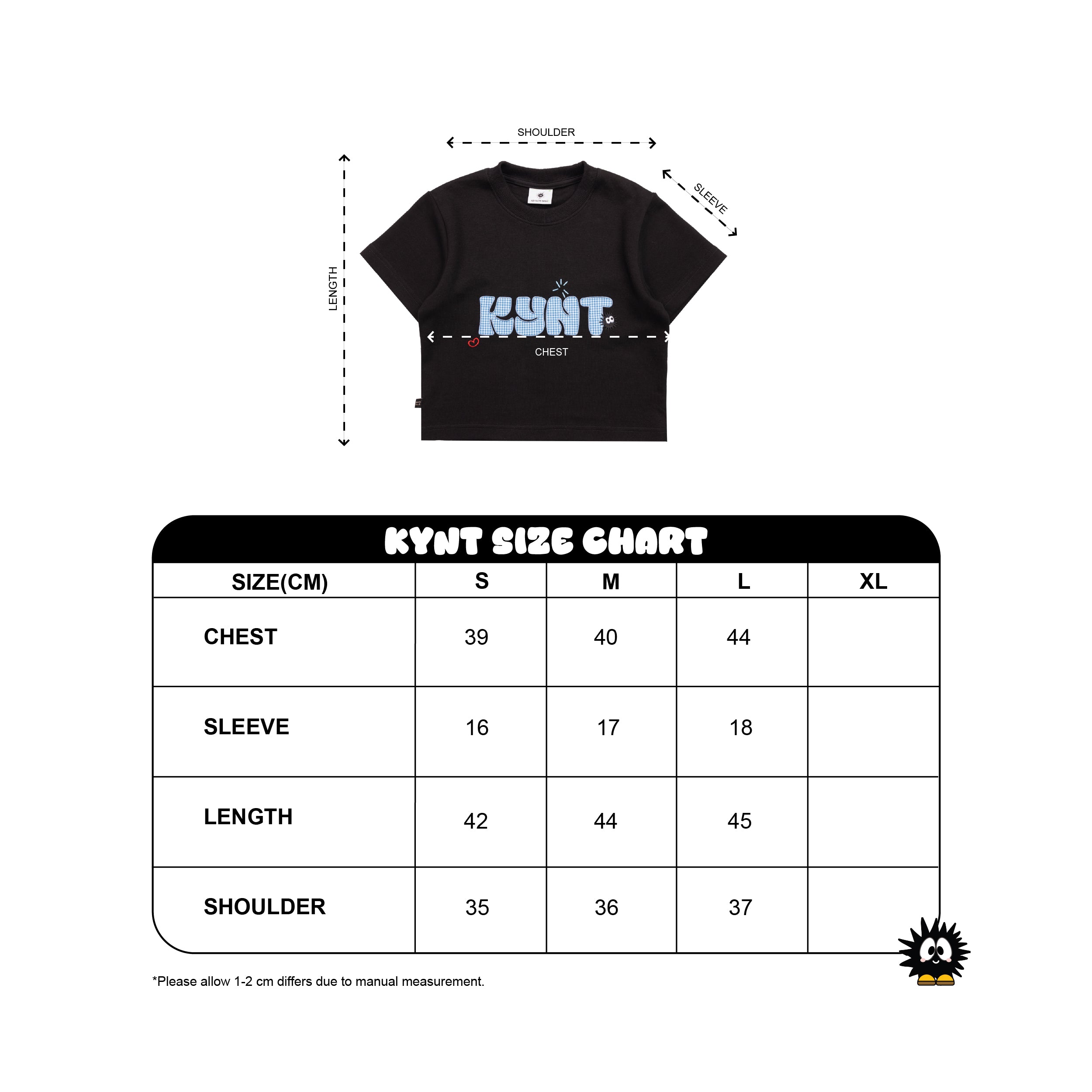 Aqua Title Crop Top Black