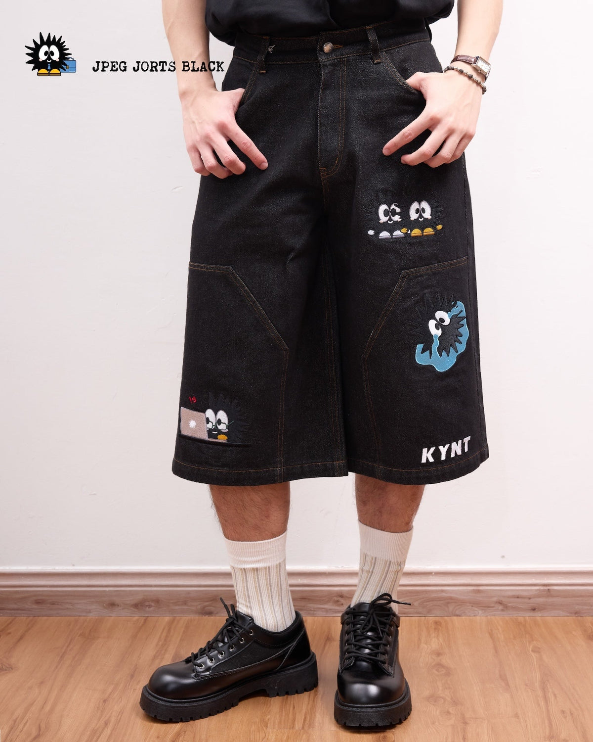 KEYNOTE | Workaholic JPEG Jorts Black - SWAGANZ