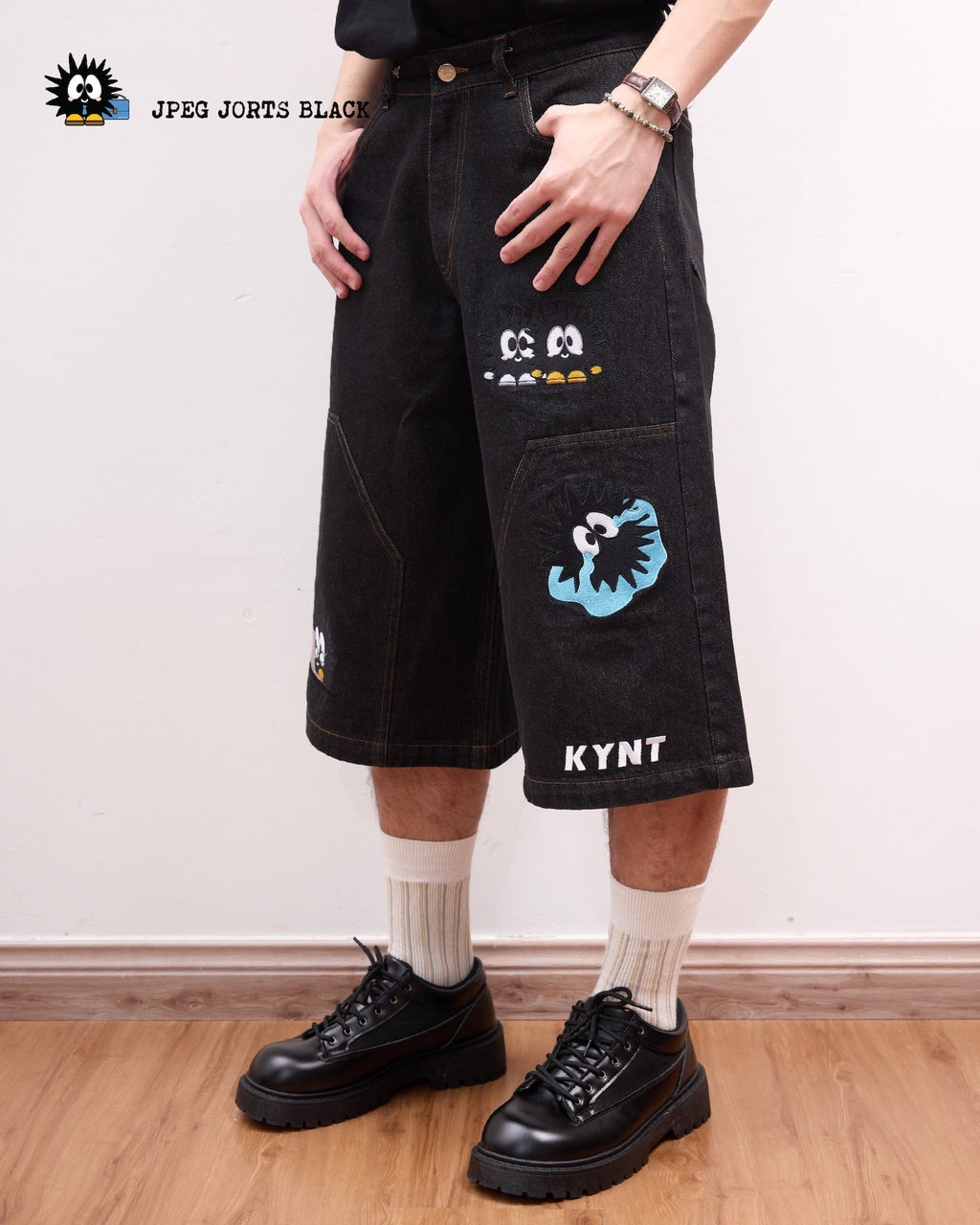 KEYNOTE | Workaholic JPEG Jorts Black - SWAGANZ