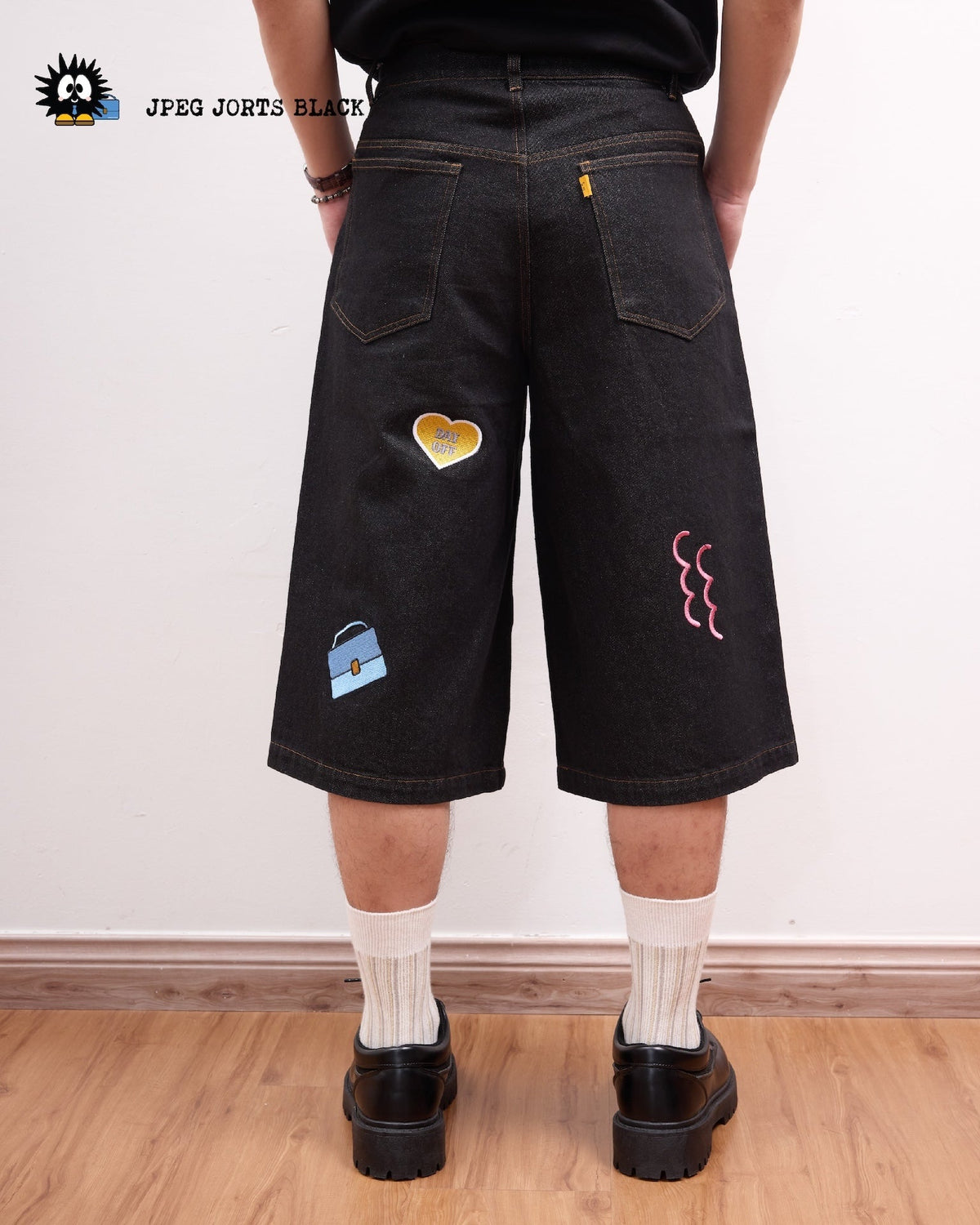 KEYNOTE | Workaholic JPEG Jorts Black - SWAGANZ