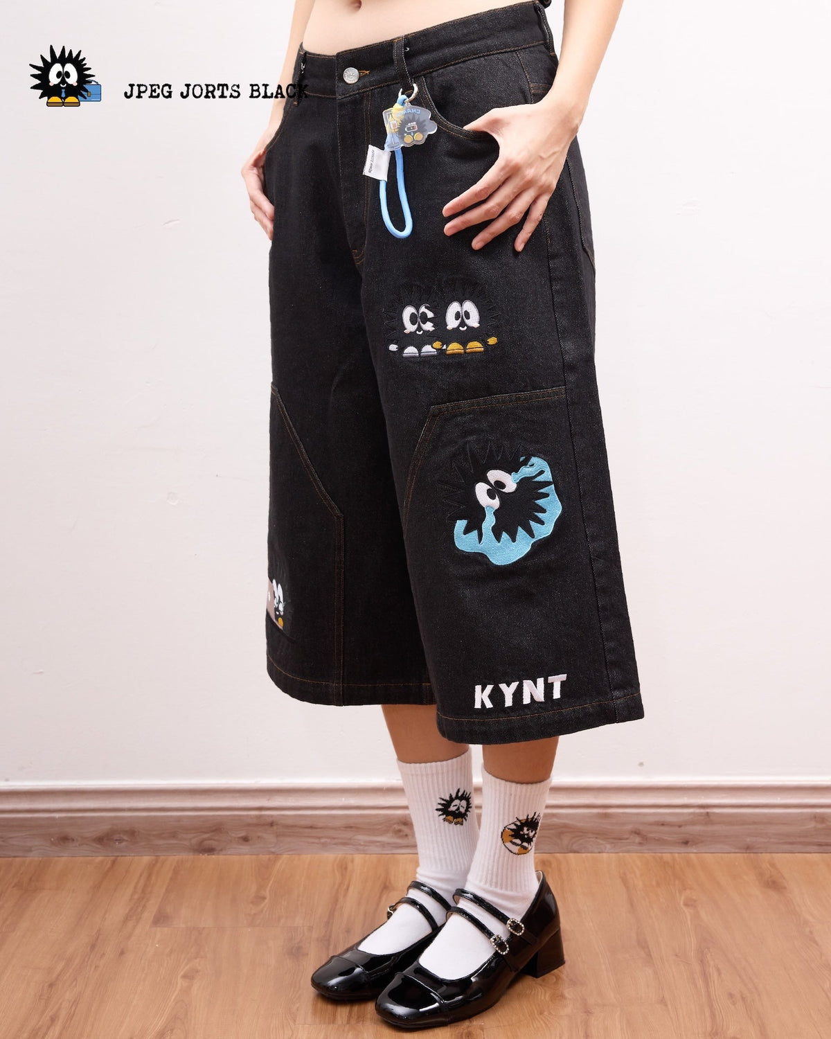 KEYNOTE | Workaholic JPEG Jorts Black - SWAGANZ