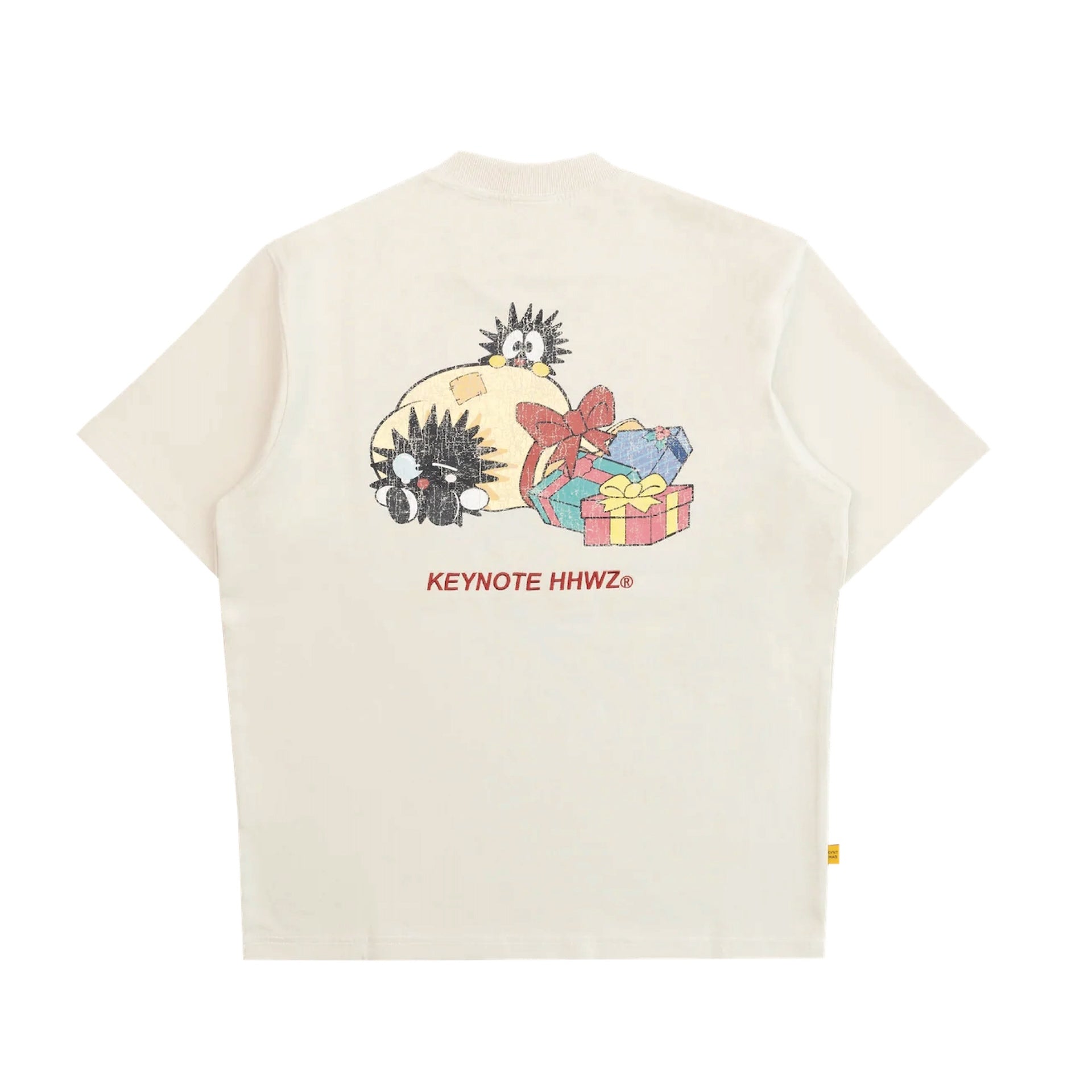 KEYNOTE | Cozy Patchwork Tee Beige - SWAGANZ