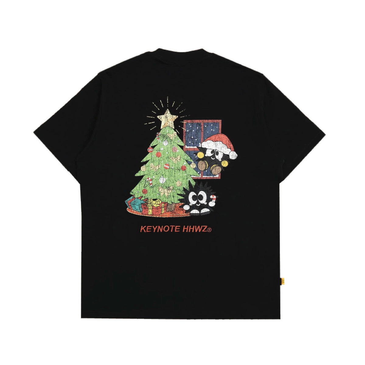 KEYNOTE | Festive Patchwork Tee Black - SWAGANZ
