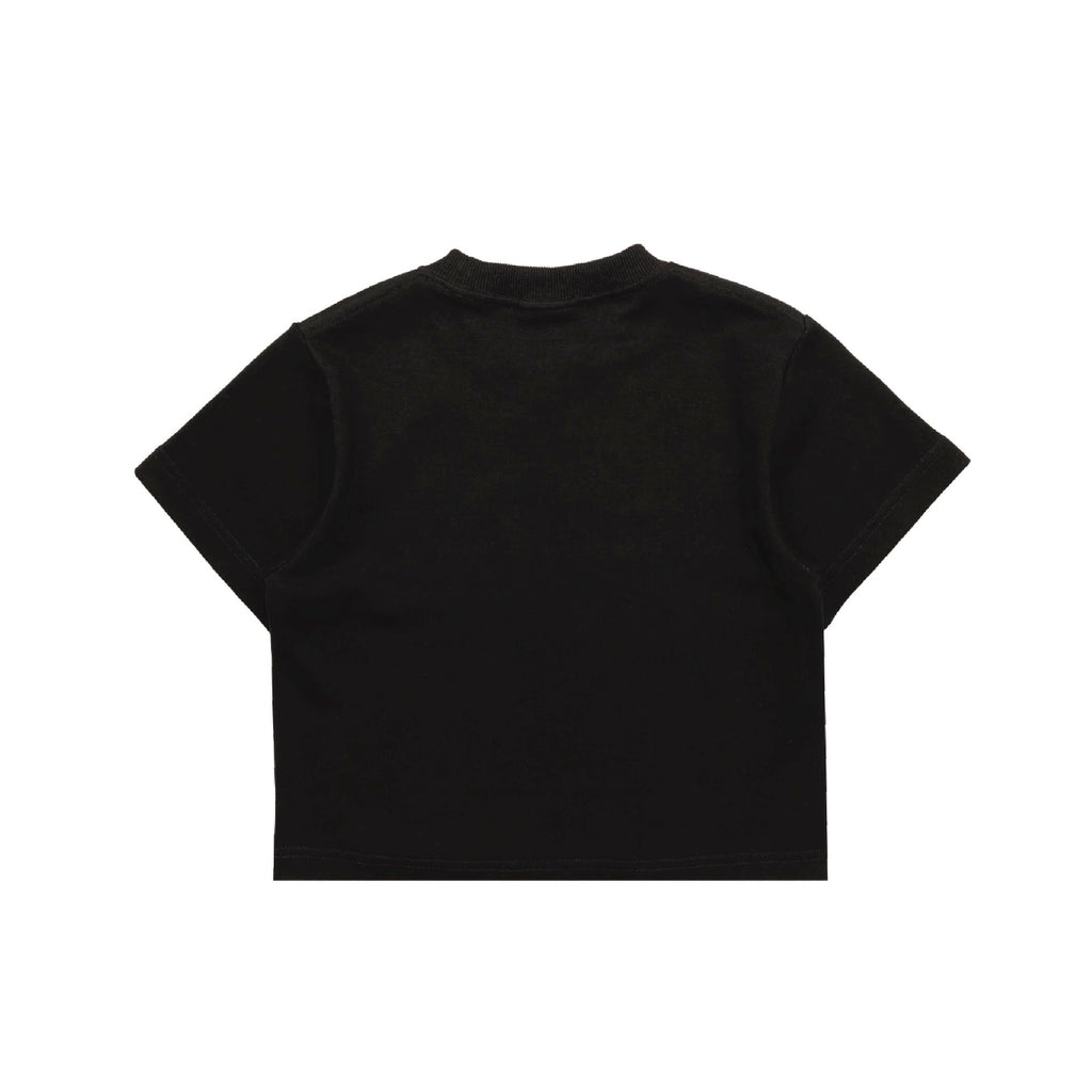 KEYNOTE | Aqua Title Crop Top Black - SWAGANZ