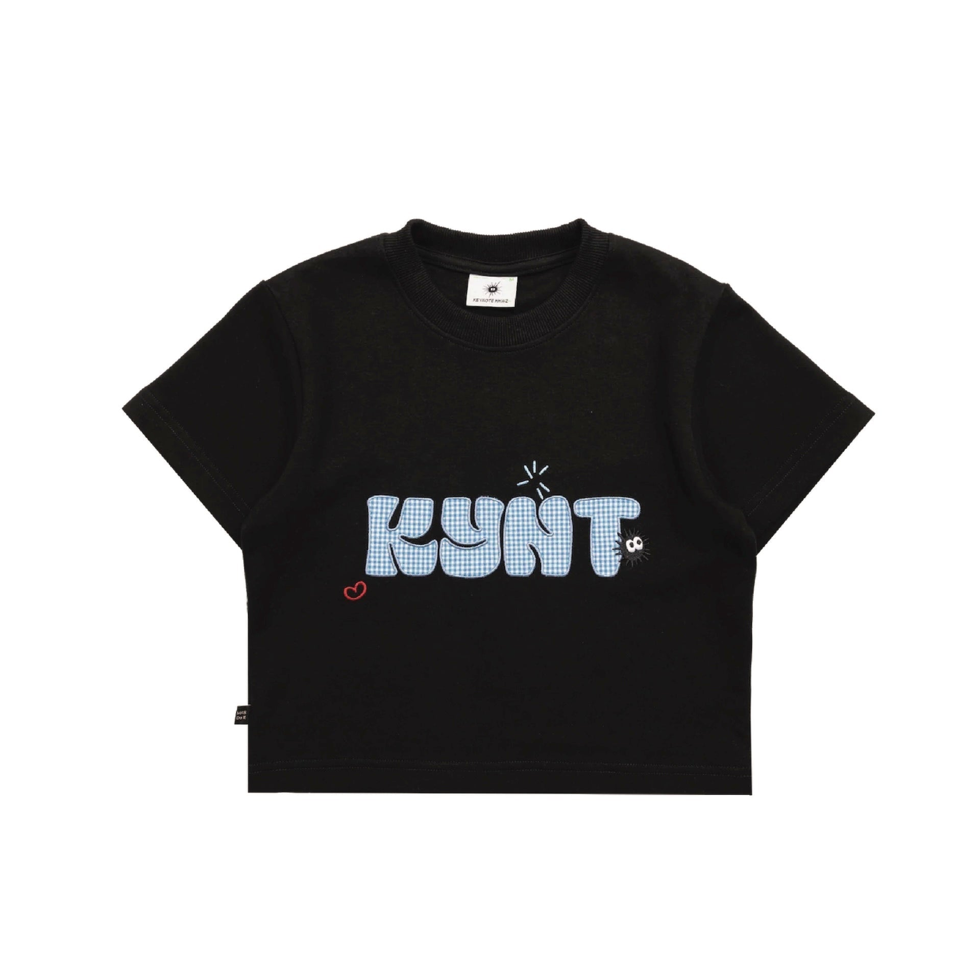 KEYNOTE | Aqua Title Crop Top Black - SWAGANZ