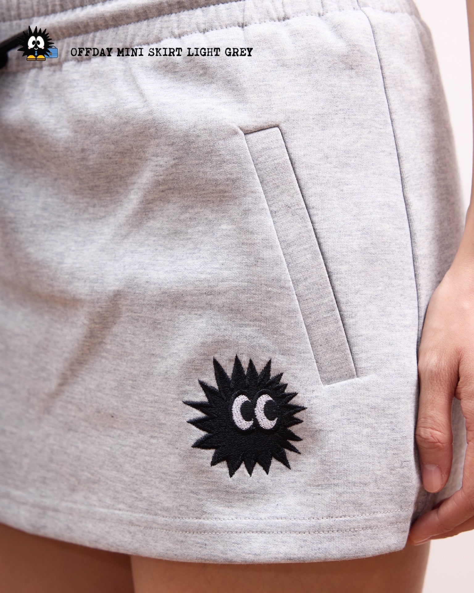 Off-Day Mini Skirt Light Grey