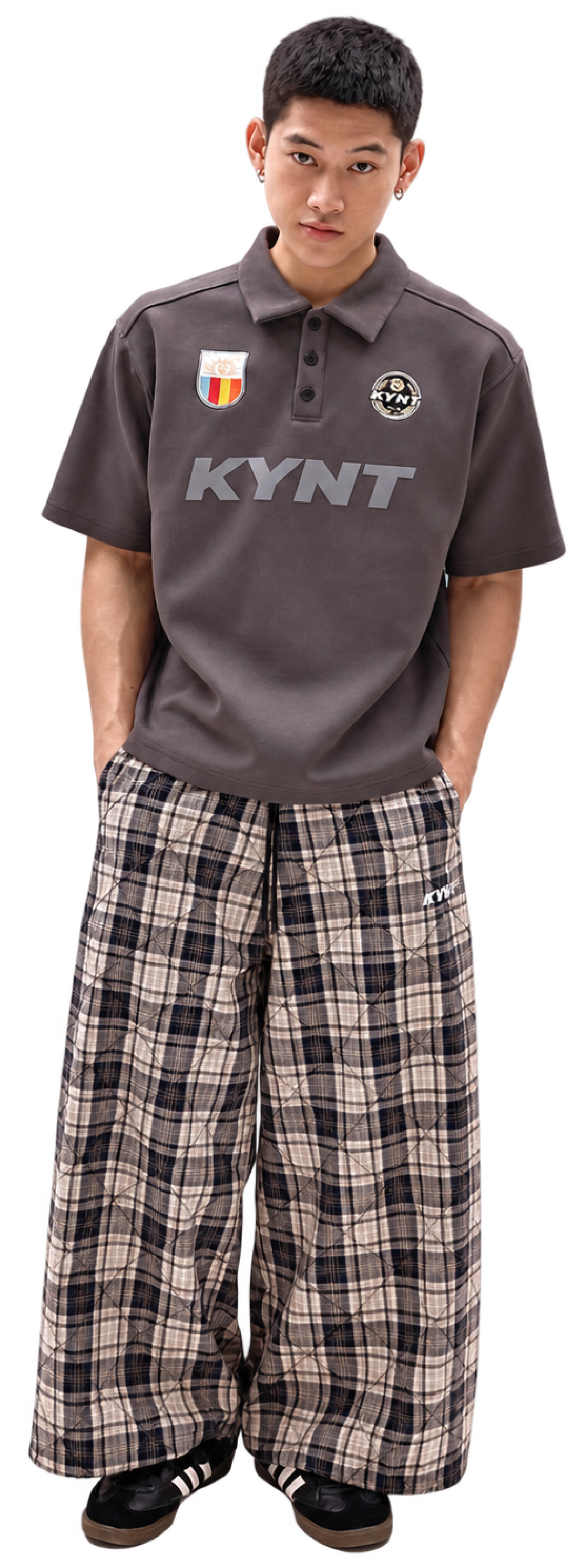 Polo T-Shirt Grey front