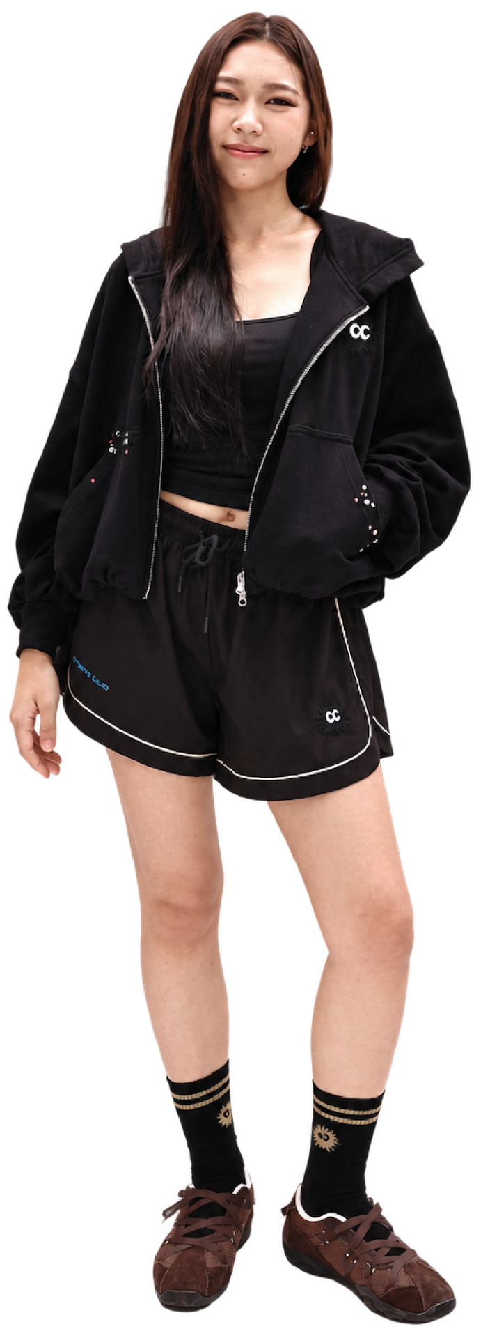 Duo-Zip Jacket Black front