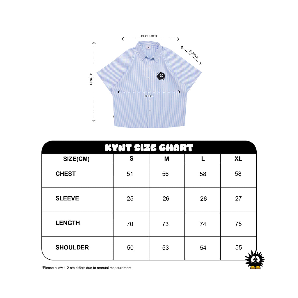 Men Urchin Line Shirt Blue