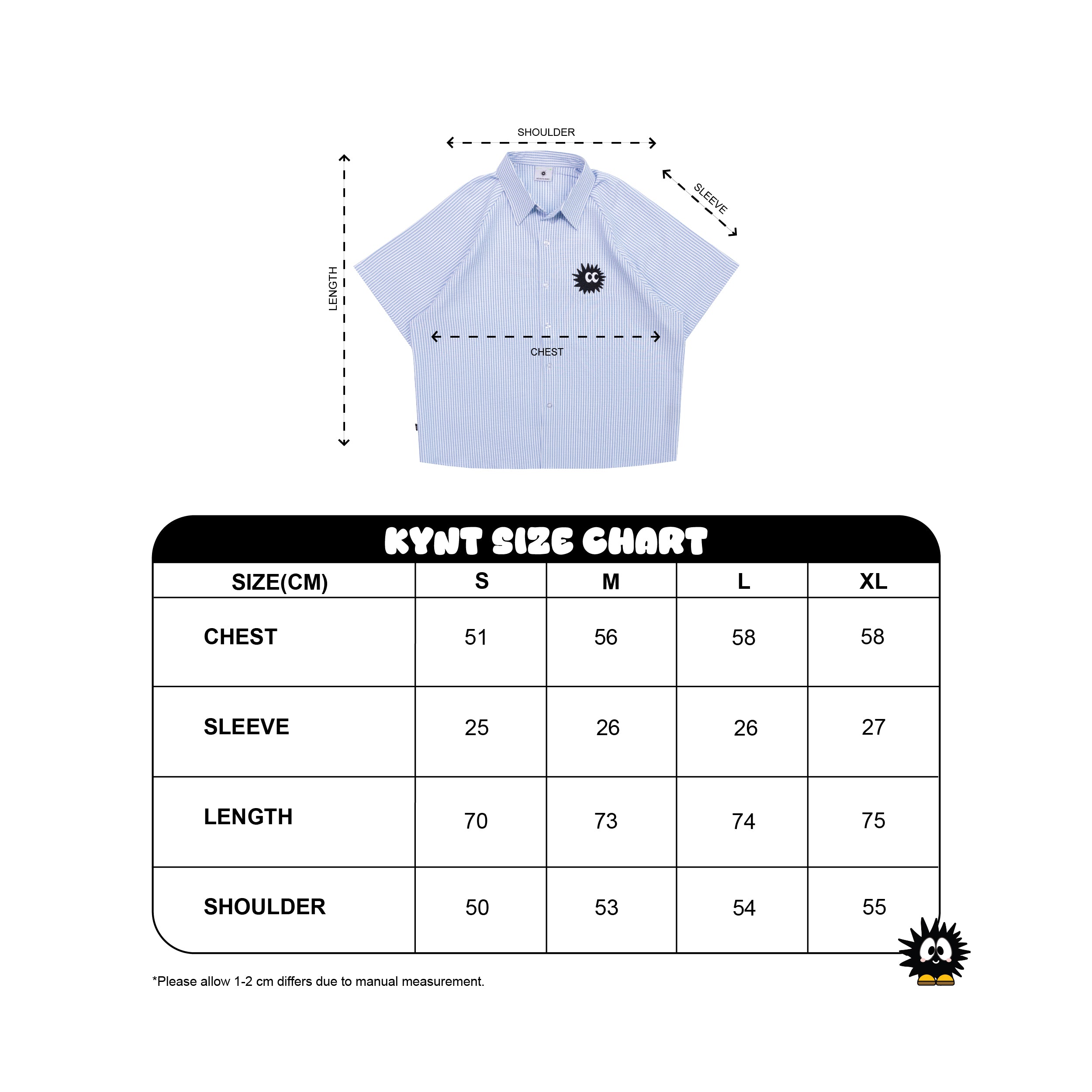 Men Urchin Line Shirt Blue