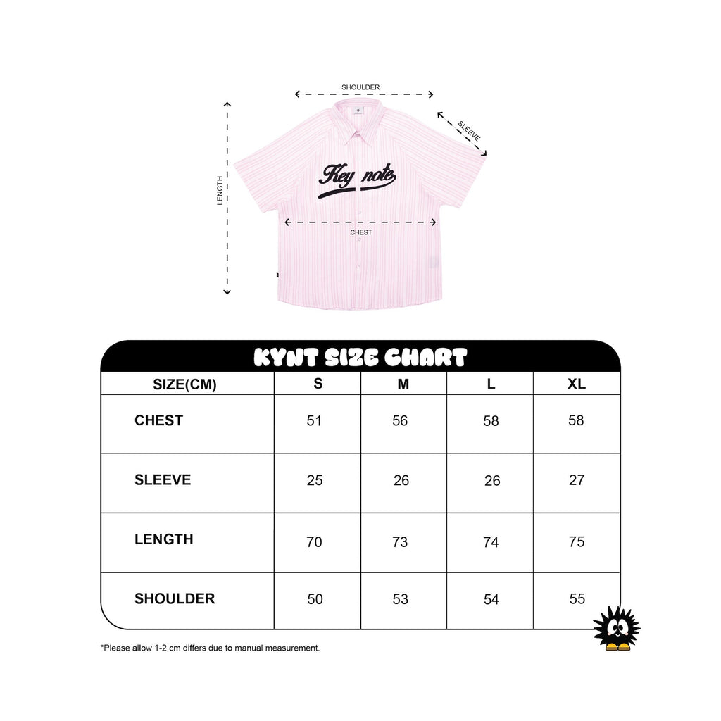 KEYNOTE | Logo Striped Shirt Pink - SWAGANZ