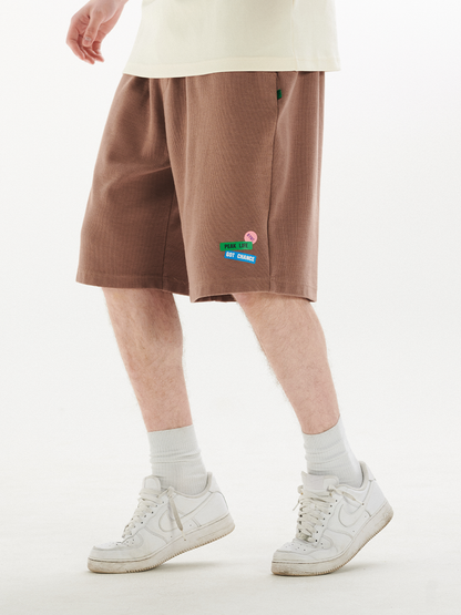Ice Cream Three Label Waffle Shorts < Coffee >