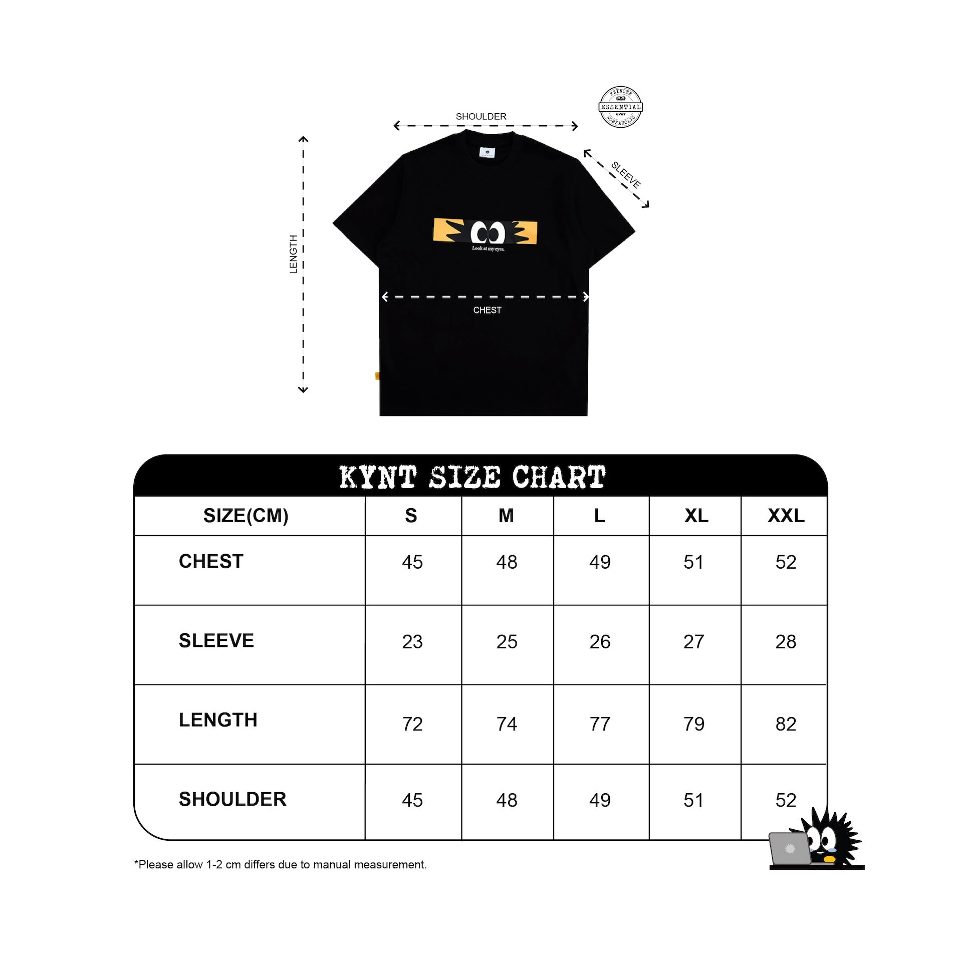 Look At My Eyes Tee Black