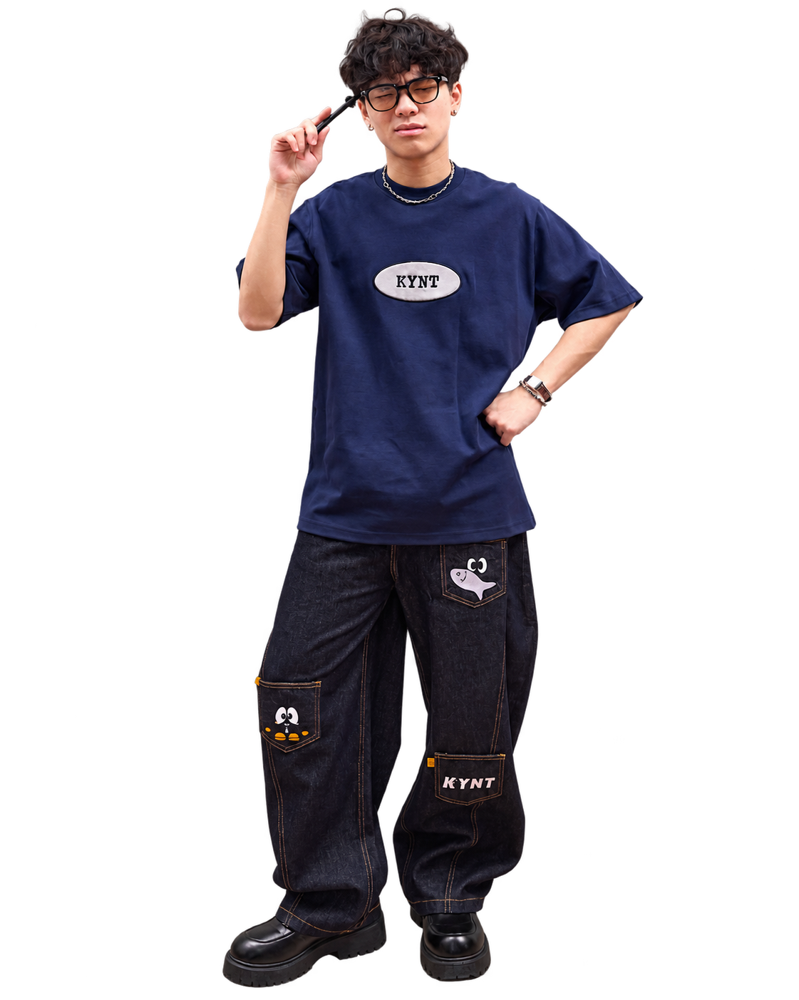 Work Cycle Tee Navy front