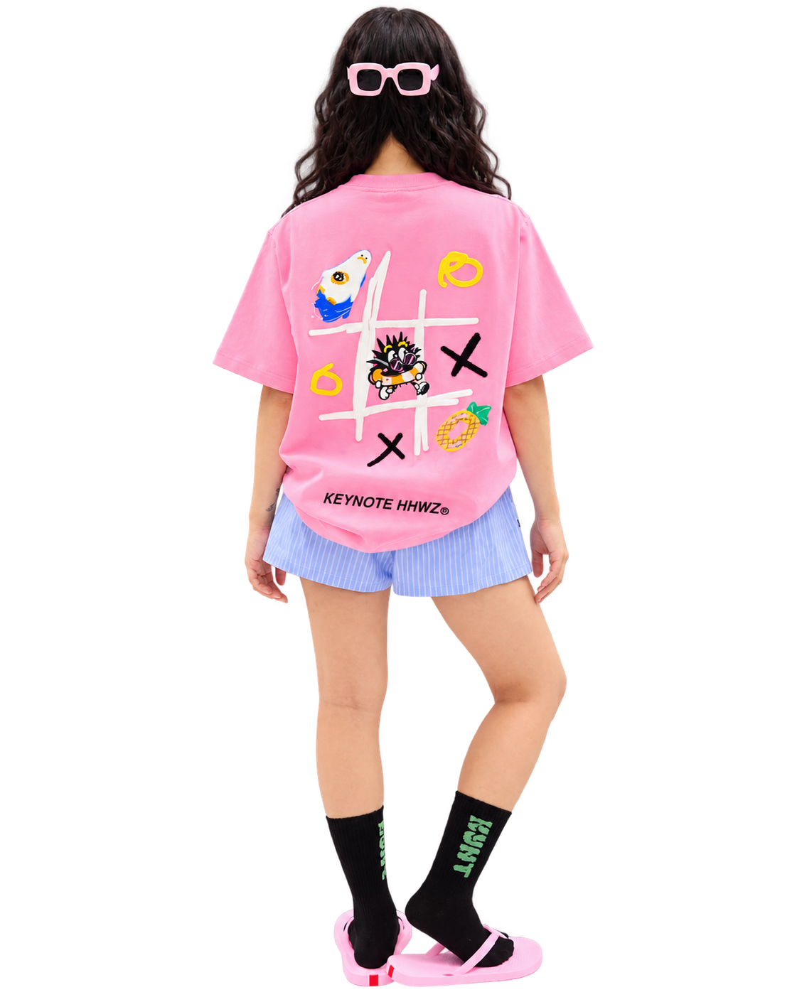 XOXO Tee Pink back