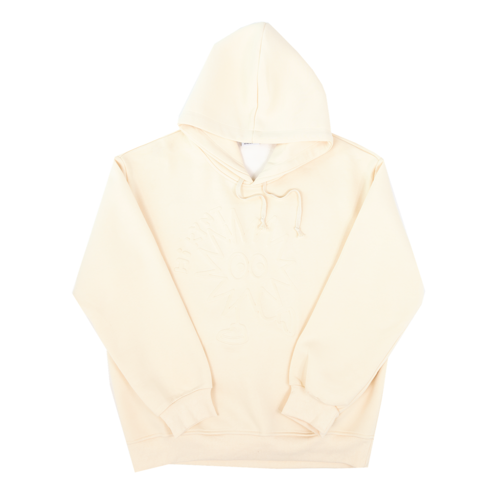 Keynote 3D Steel Printing Hoodie Cream White