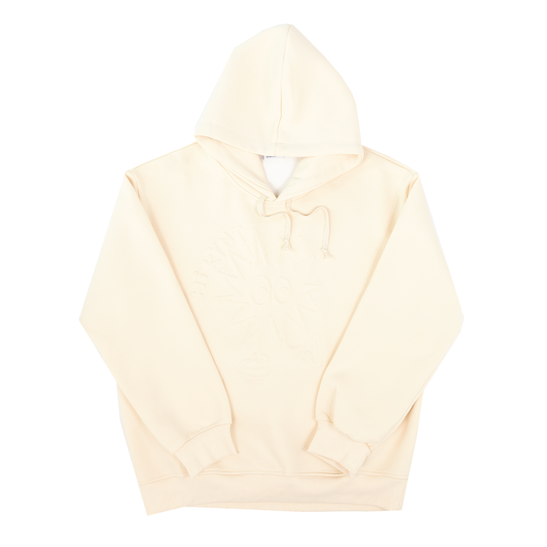 Keynote 3D Steel Printing Hoodie Cream White