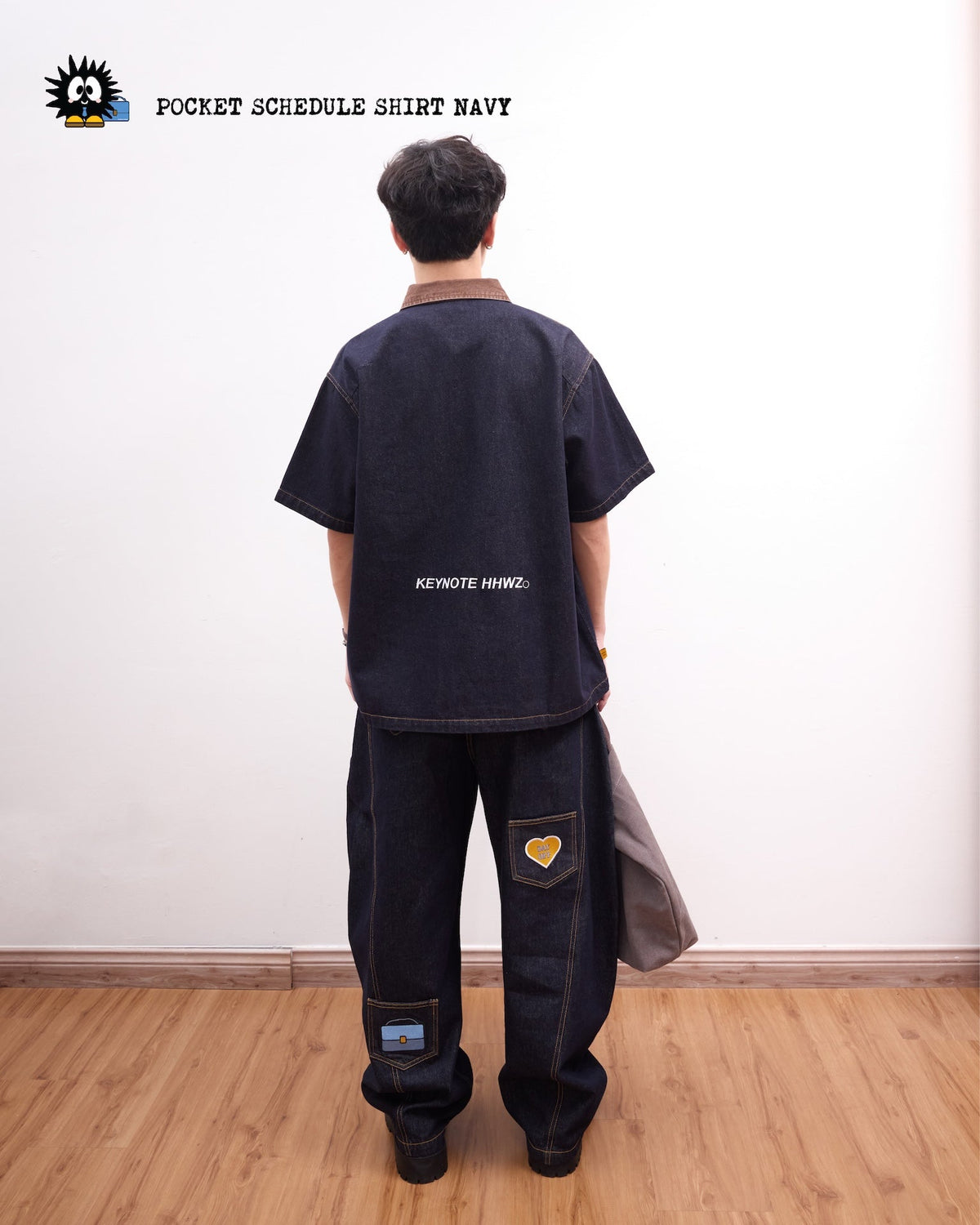 KEYNOTE | Workaholic Pocket Schedule Shirt Navy - SWAGANZ