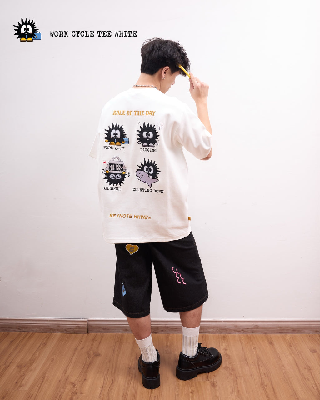 Work Cycle Tee White