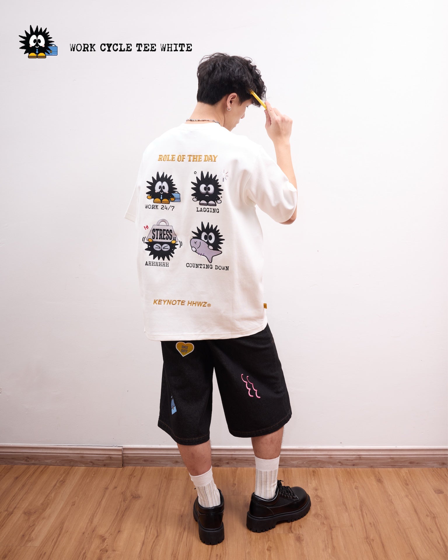 Work Cycle Tee White