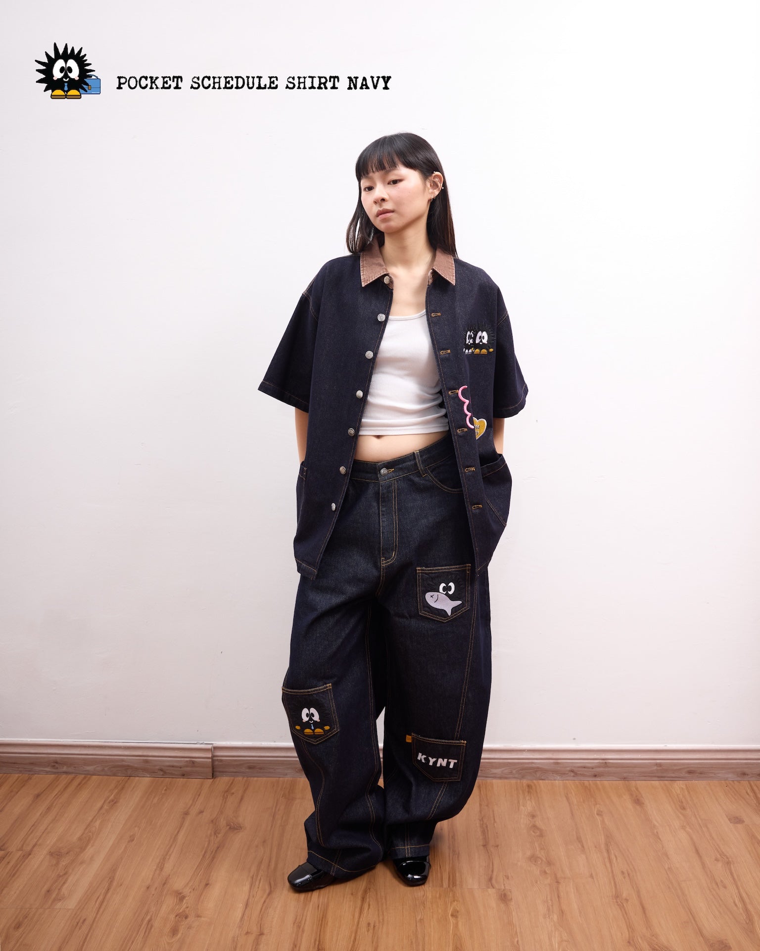 KEYNOTE | Workaholic Pocket Schedule Shirt Navy - SWAGANZ