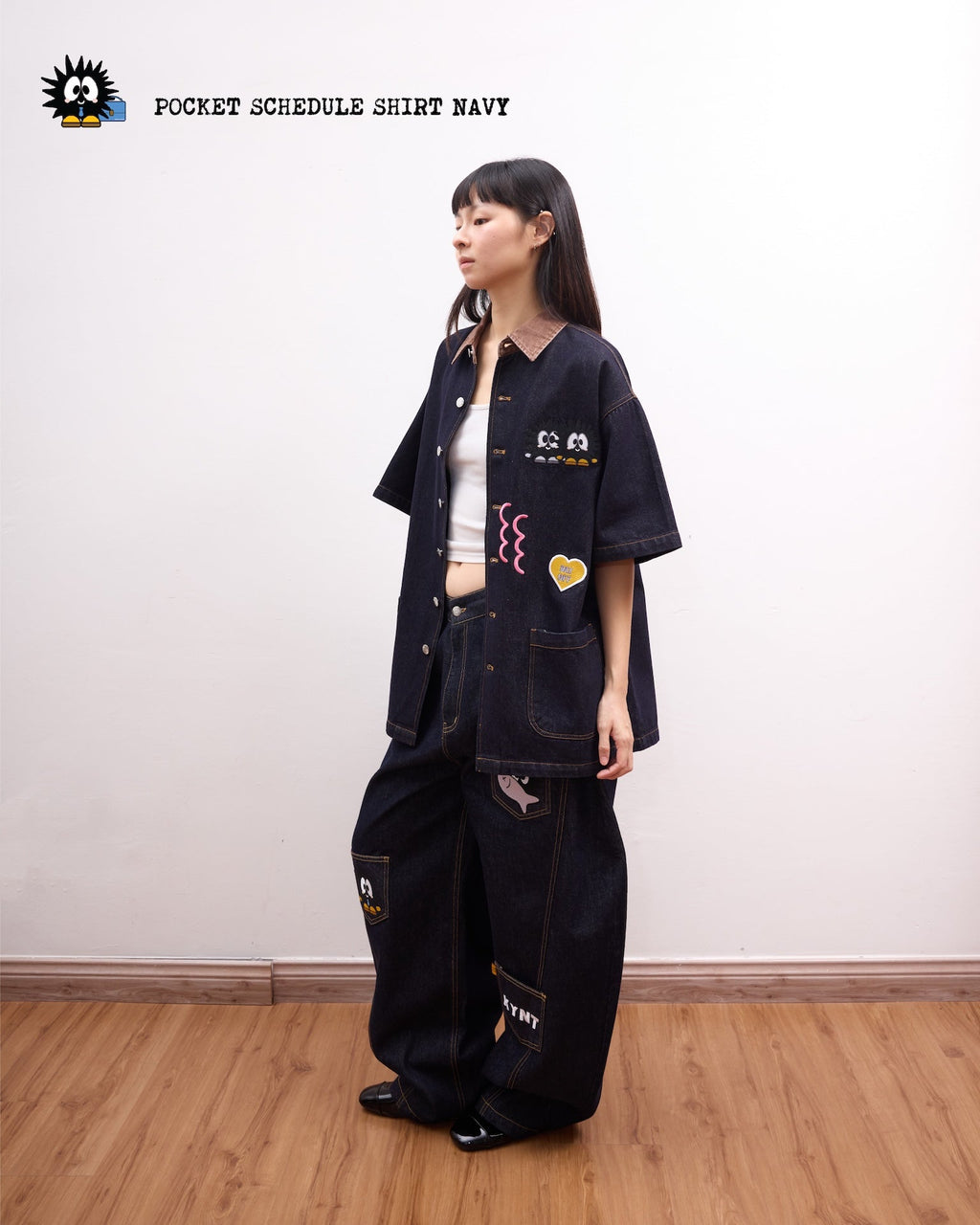KEYNOTE | Workaholic Pocket Schedule Shirt Navy - SWAGANZ