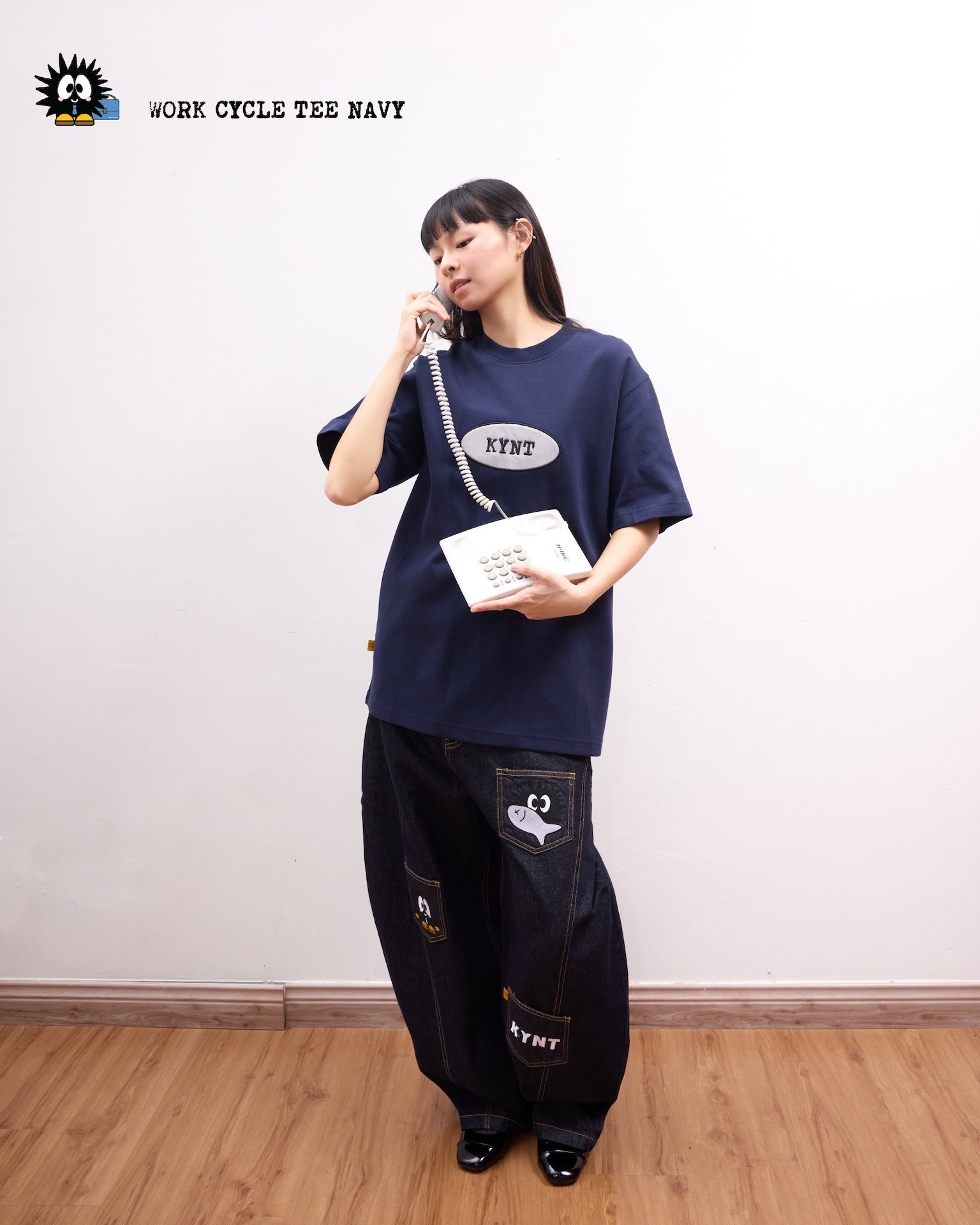 KEYNOTE | Workaholic Work Cycle Tee Navy - SWAGANZ