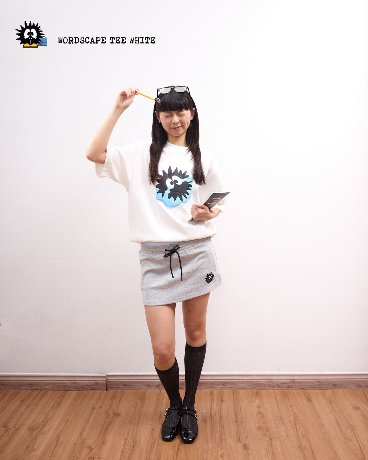 KEYNOTE | Workaholic Wordscape Tee White - SWAGANZ