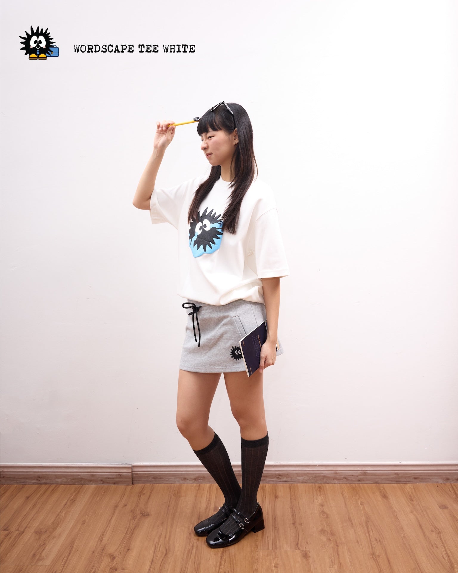 KEYNOTE | Workaholic Wordscape Tee White - SWAGANZ