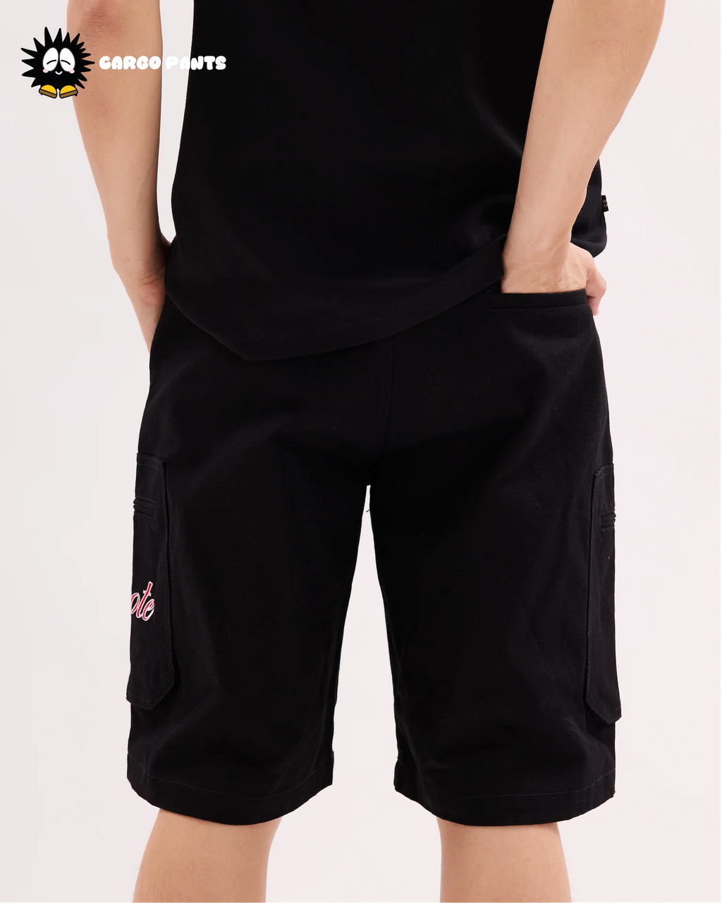 Utility Pocket Denim Short Black