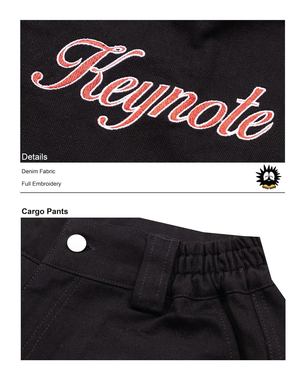 Utility Pocket Denim Short Black